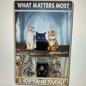 PRICE DROP!! Metal Wall Sign - "What Matters Most is How You See Yourself"